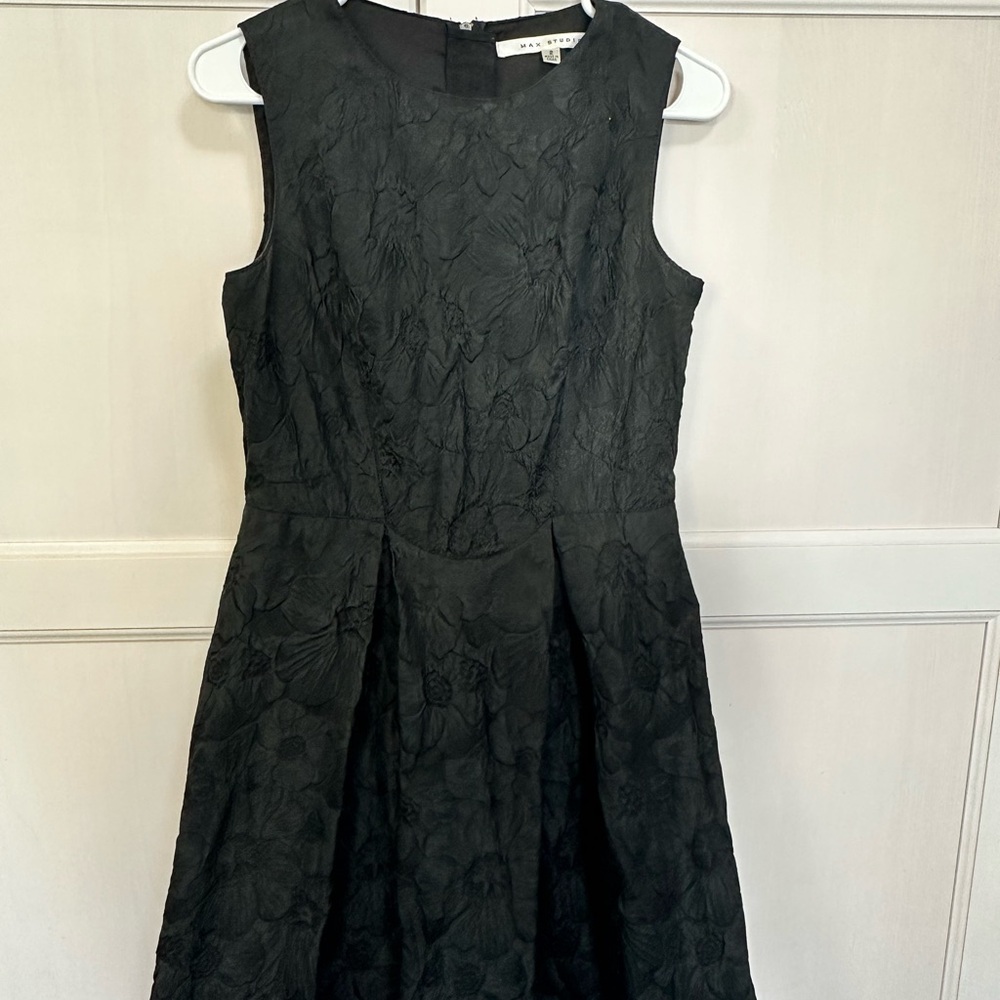 Black floral A line dress